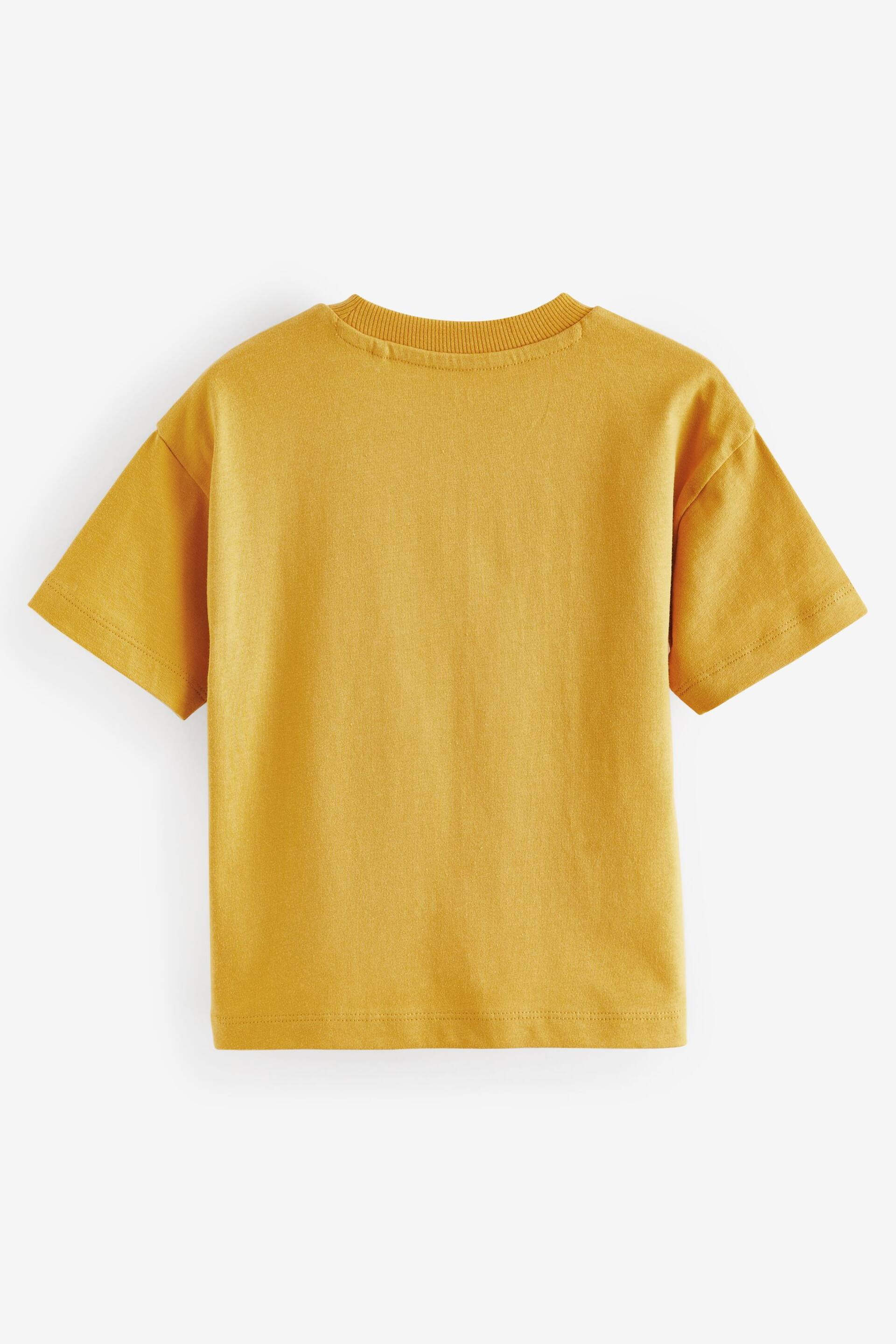 Yellow Simple Short Sleeve T-Shirt (3mths-7yrs) - Image 4 of 5