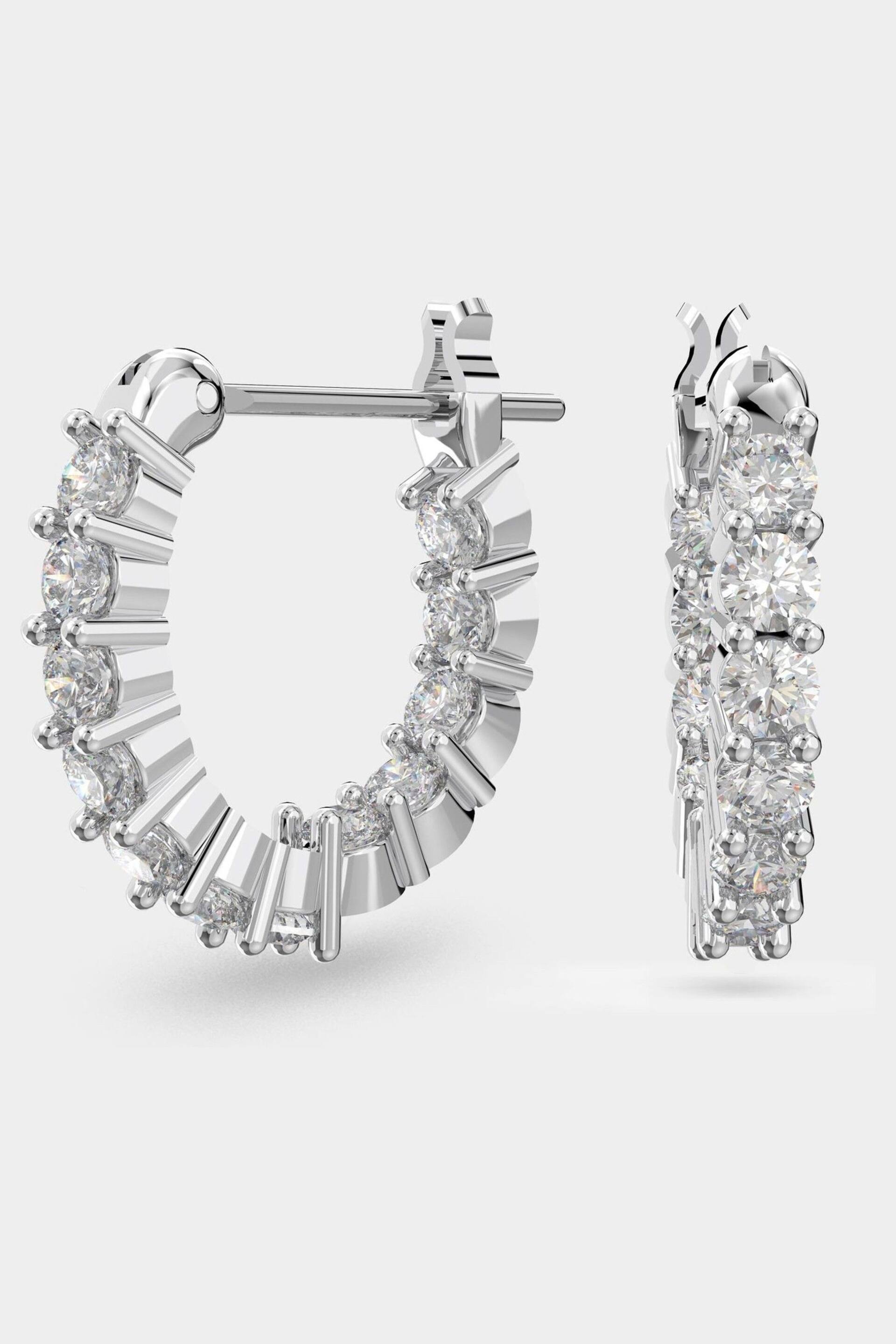 Swarovski Silver Vittore Mini Hoop Earrings - Image 2 of 4