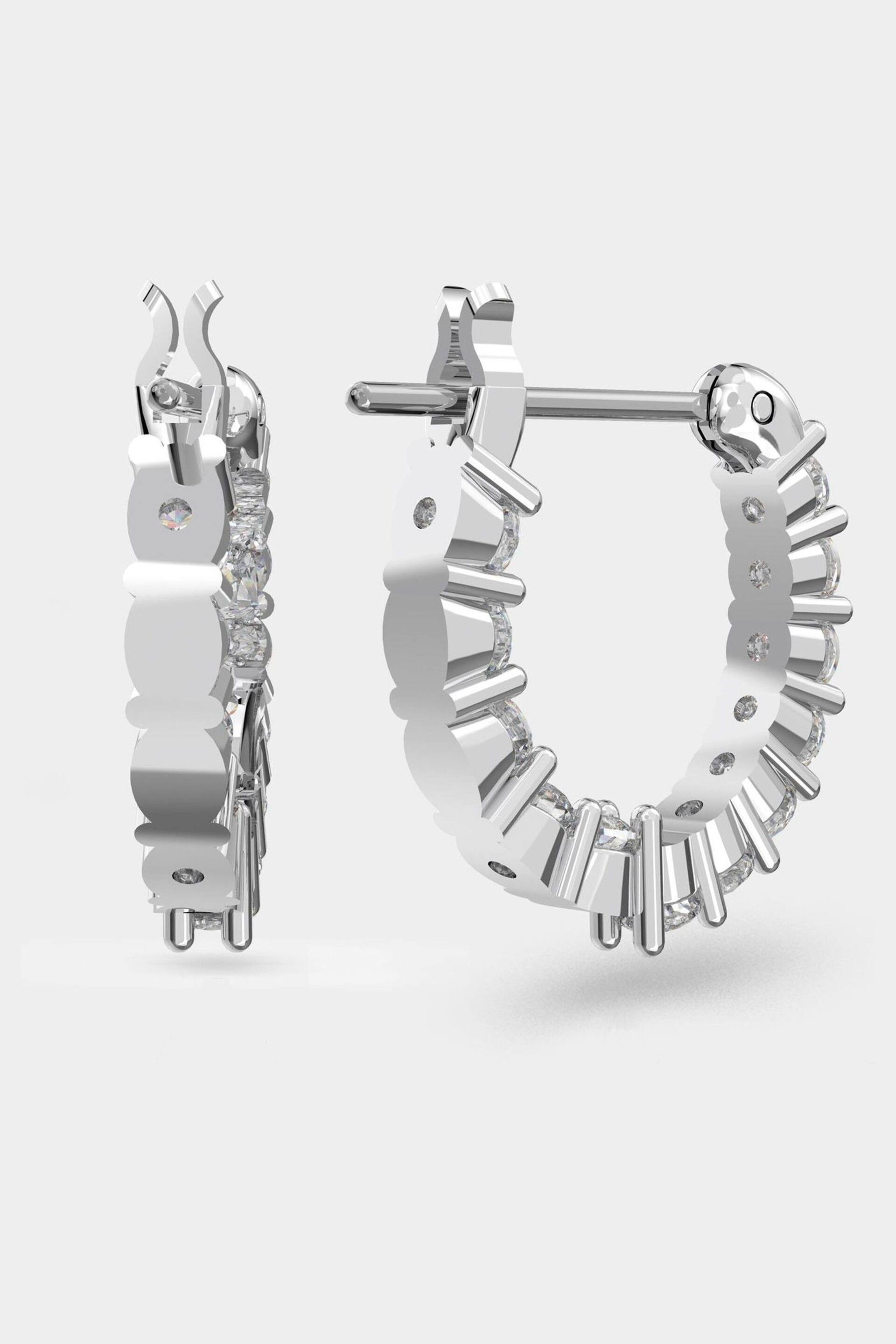 Swarovski Silver Vittore Mini Hoop Earrings - Image 3 of 4