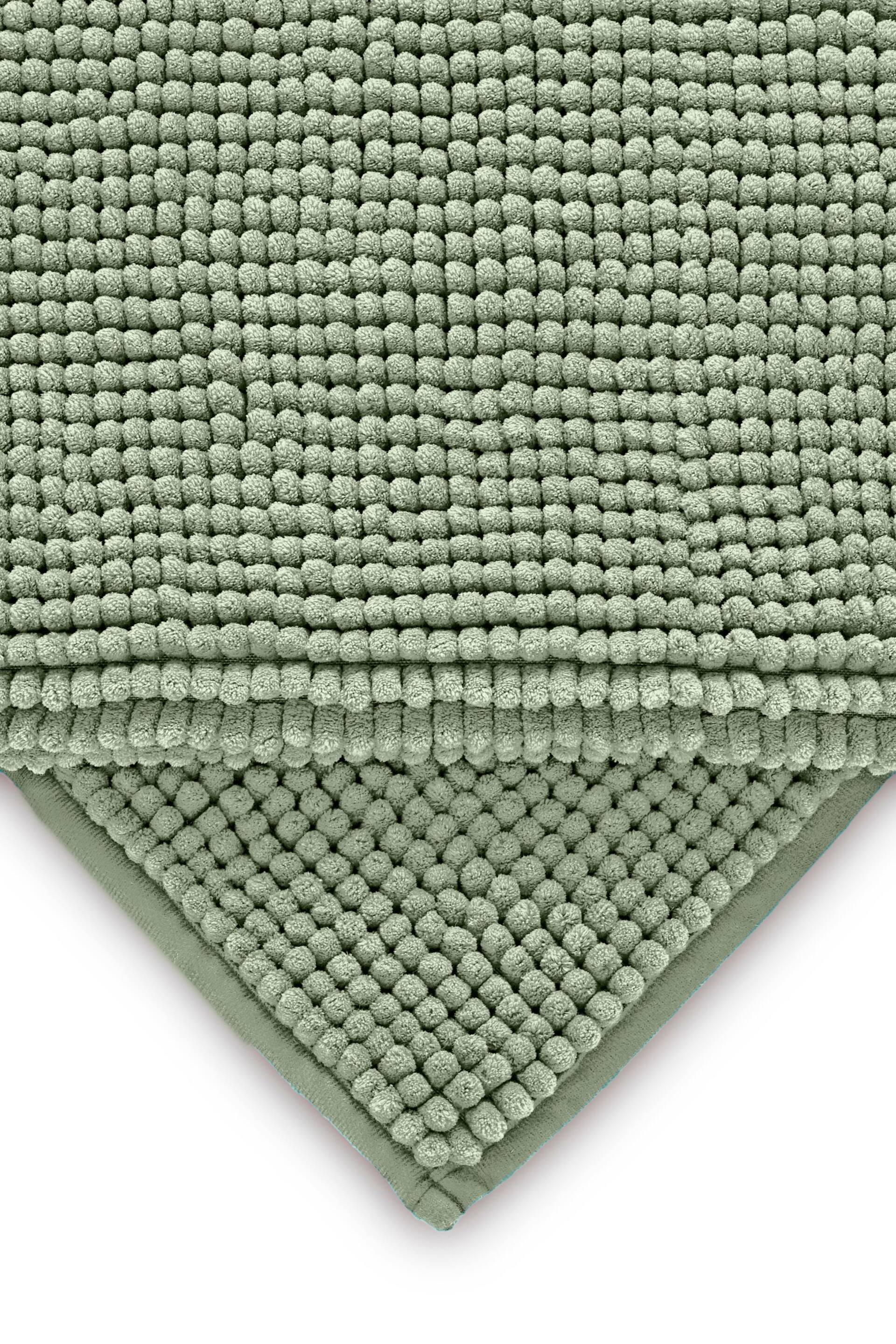 Sage Green Bobble Pedestal Bath Mat - Image 2 of 5