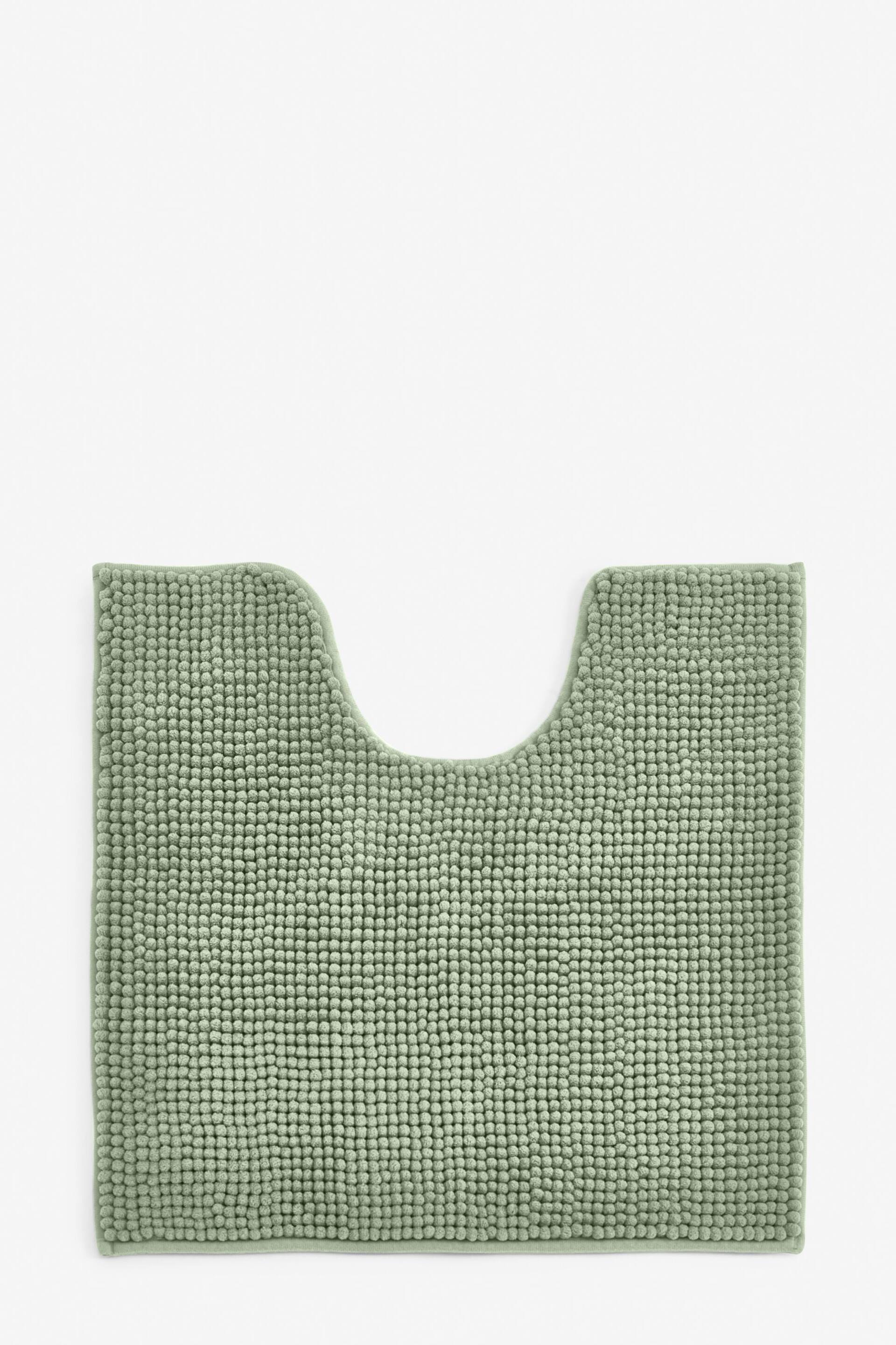 Sage Green Bobble Pedestal Bath Mat - Image 3 of 5