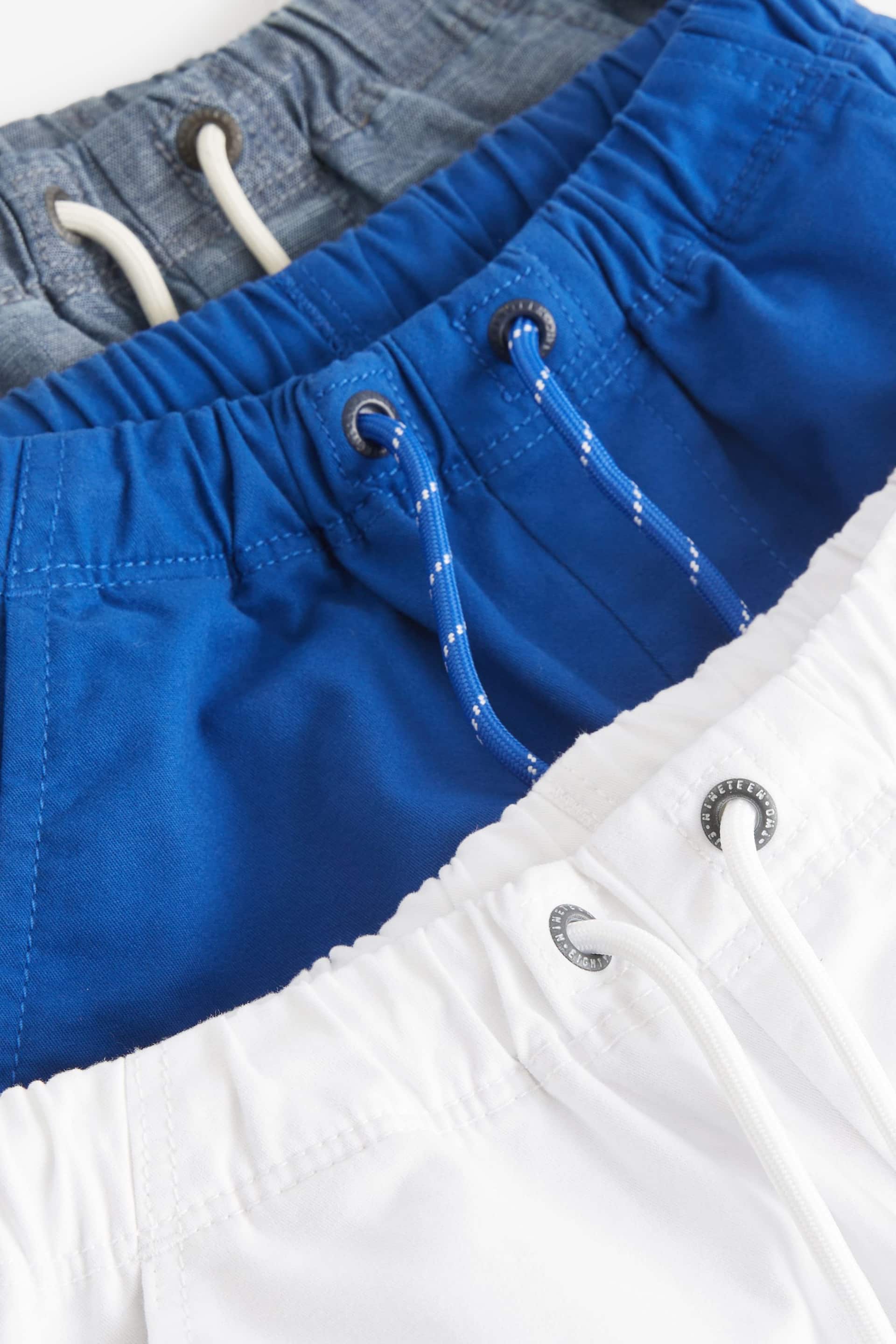 Blue Tones/White 4 Pack Pull-On Shorts (3-16yrs) - Image 3 of 3