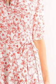 Lakeland Clothing Pink Janine Short Sleeve Collared Midi Dress - Image 5 of 5