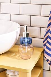 Blue and Pink Colourblock Glass Soap Dispenser - Image 1 of 4
