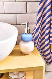 Blue and Pink Colourblock Glass Soap Dispenser - Image 2 of 4