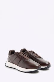 River Island Brown Polished Sneaker Trainers - Image 2 of 3