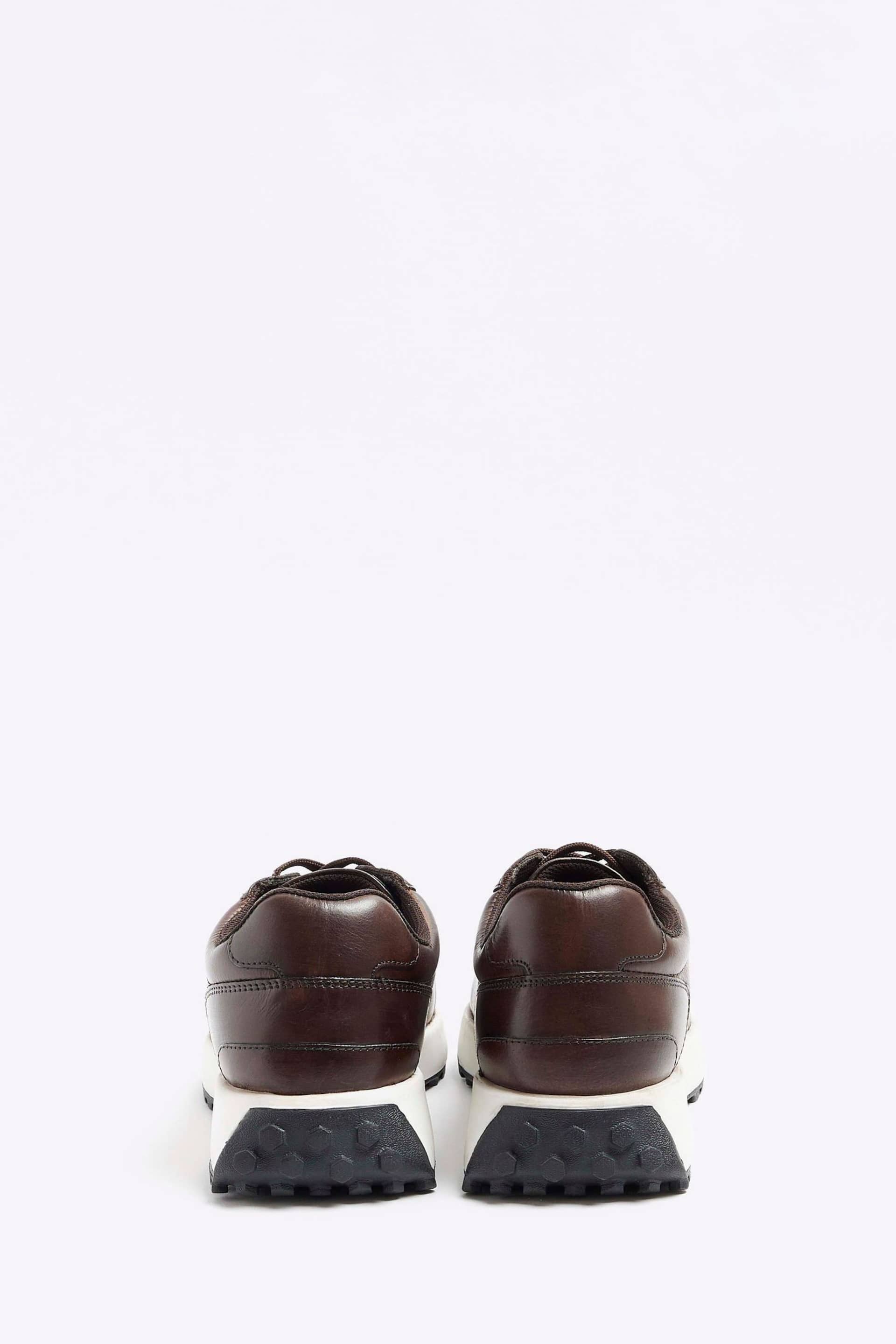 River Island Brown Polished Sneaker Trainers - Image 3 of 3