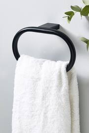 Black Oslo Towel Rail Ring - Image 1 of 5