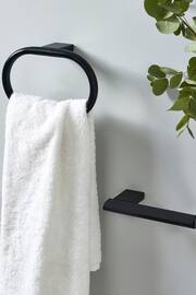 Black Oslo Towel Rail Ring - Image 2 of 5