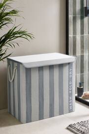 Blue Collapsible Stripe Sorter Laundry Basket - Image 1 of 6