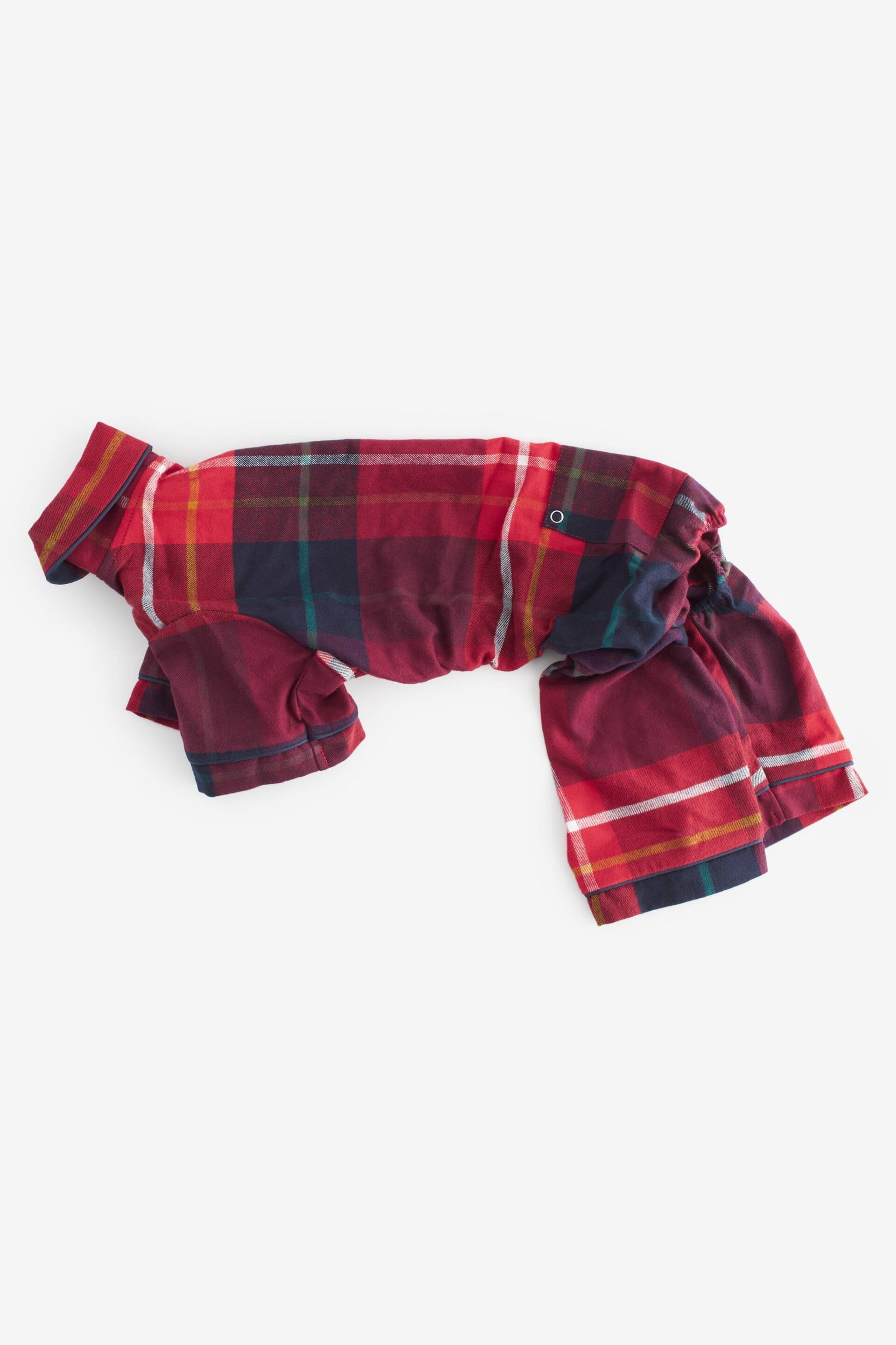 Red Check Matching Family Pet Christmas Cotton Pyjamas - Image 6 of 8