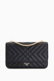 Dune London Black Chrome Edorchie Quilted Shoulder Bag - Image 1 of 7