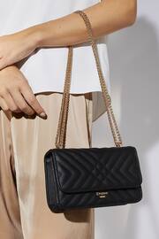 Dune London Black Chrome Edorchie Quilted Shoulder Bag - Image 3 of 7