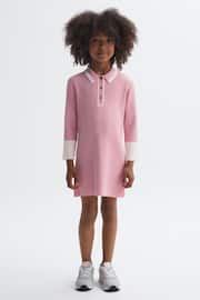 Reiss Pink Sammy Junior Knitted Polo Dress - Image 1 of 6