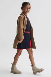 Reiss Navy Ruby Senior Knitted Polo Dress - Image 3 of 6
