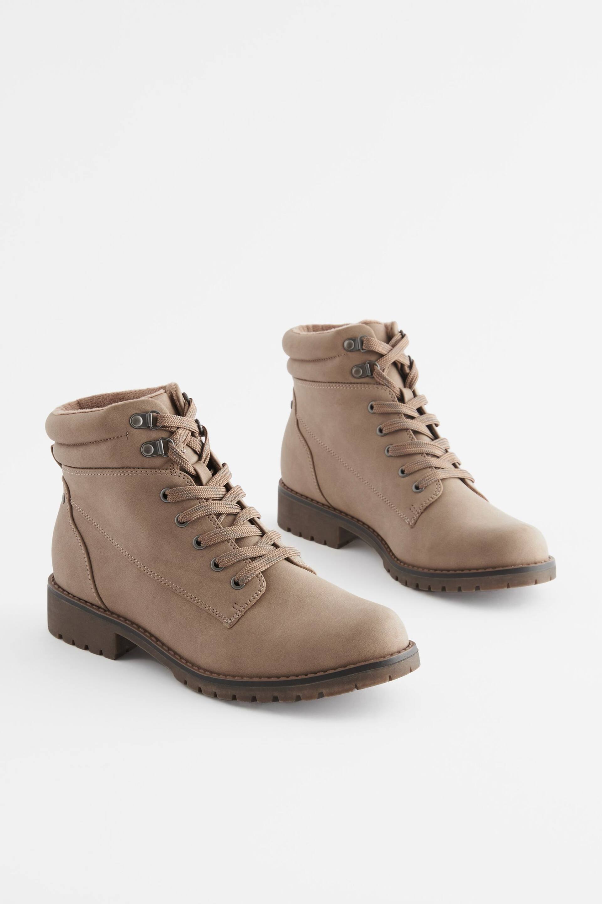 Neutral Extra Wide Fit Forever Comfort® Casual Lace-Up Boots - Image 1 of 6