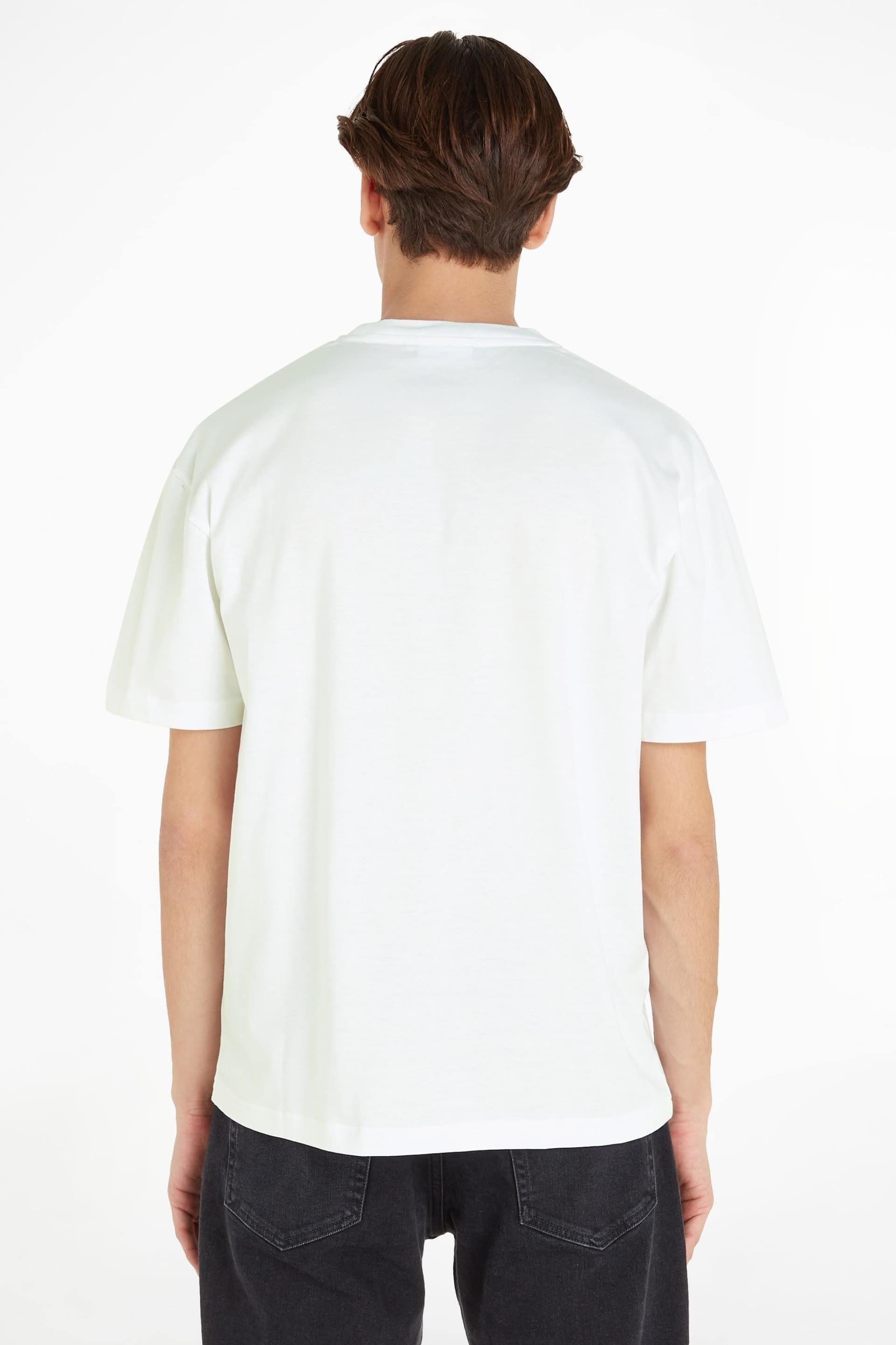 Calvin Klein White Slim Fit Logo Comfort T-Shirt - Image 2 of 6