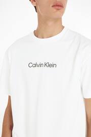 Calvin Klein White Slim Fit Logo Comfort T-Shirt - Image 3 of 6