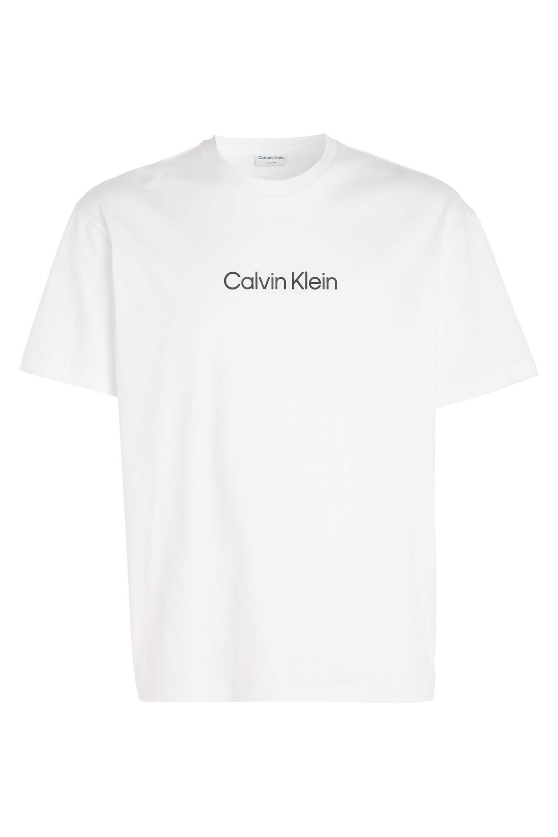 Calvin Klein White Slim Fit Logo Comfort T-Shirt - Image 4 of 6