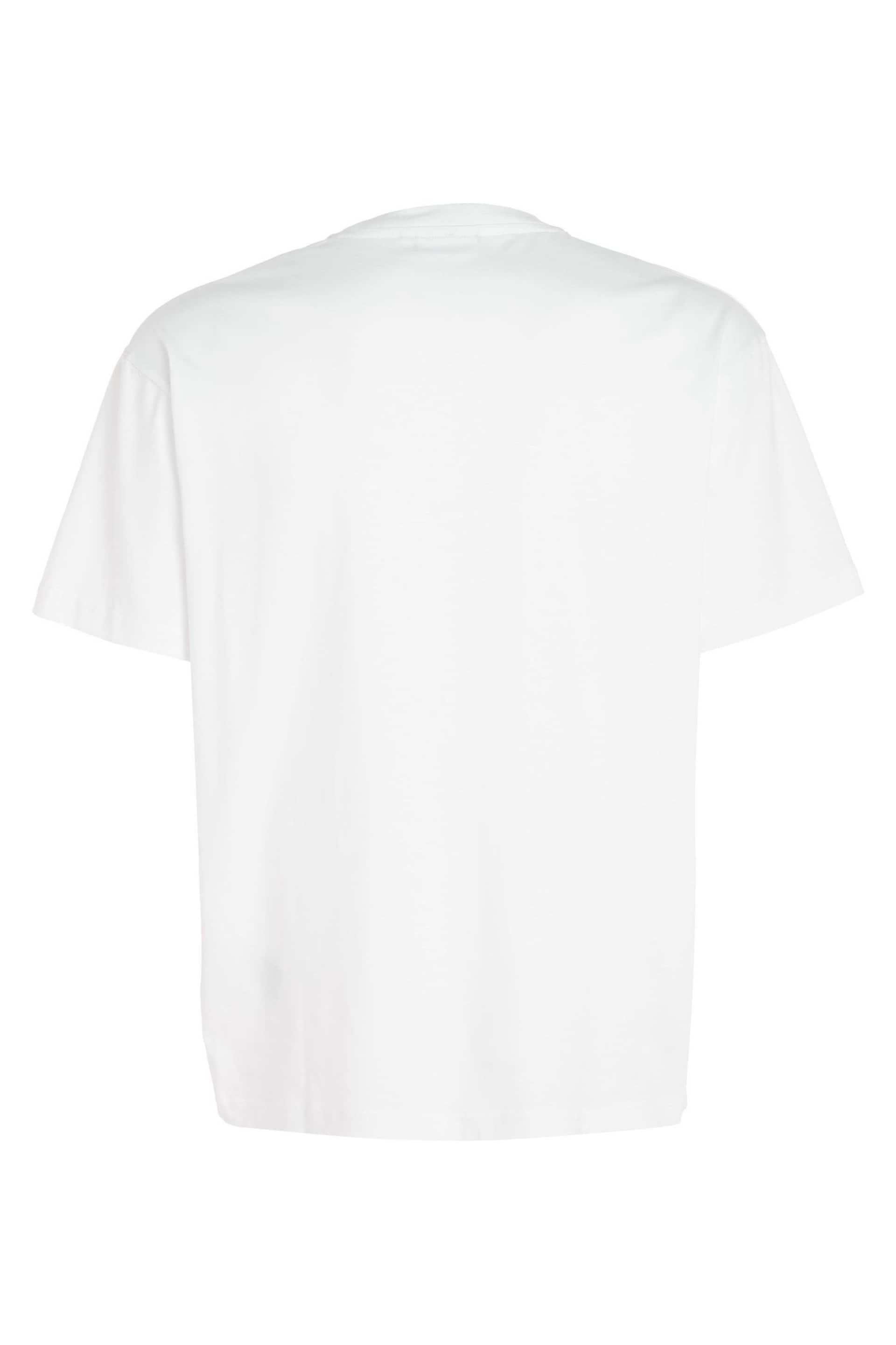Calvin Klein White Slim Fit Logo Comfort T-Shirt - Image 5 of 6