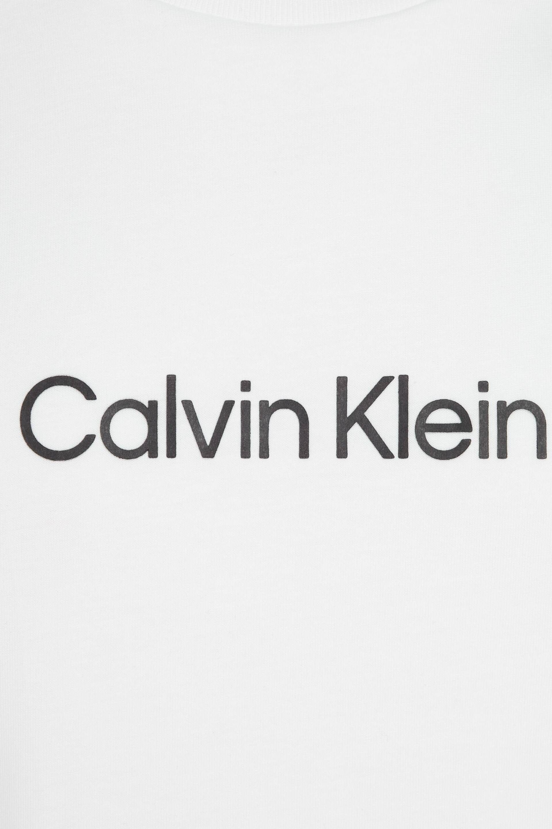 Calvin Klein White Slim Fit Logo Comfort T-Shirt - Image 6 of 6