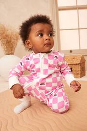 Pink Footless Baby Sleepsuits 3 Pack (0mths-3yrs) - Image 11 of 12