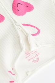 Pink Footless Baby Sleepsuits 3 Pack (0mths-3yrs) - Image 6 of 12
