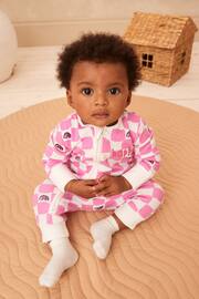 Pink Footless Baby Sleepsuits 3 Pack (0mths-3yrs) - Image 9 of 12