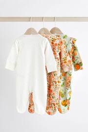 Peach Pink Baby Floral Sleepsuit 3 Pack (0mths-2yrs) - Image 2 of 14