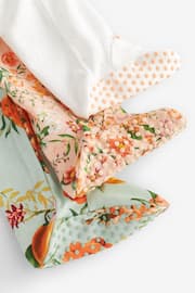 Peach Pink Baby Floral Sleepsuit 3 Pack (0mths-2yrs) - Image 6 of 14