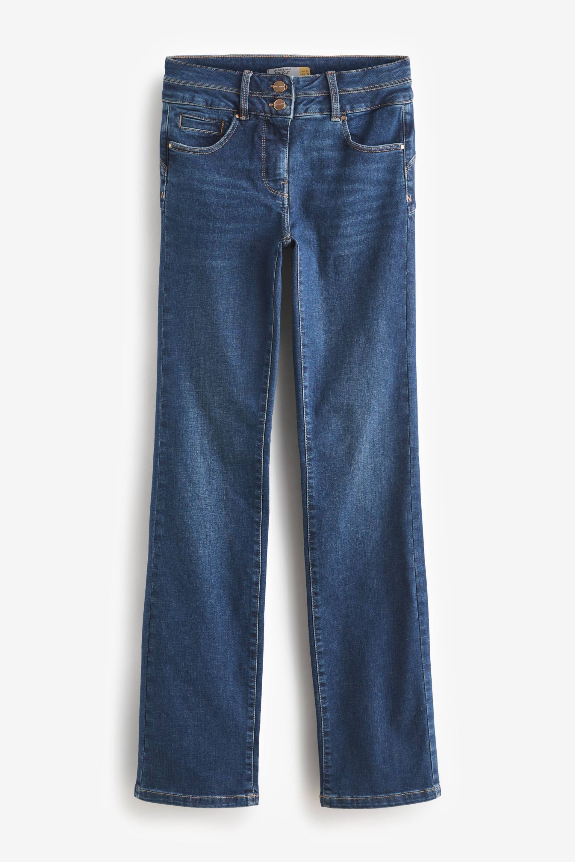 Mid Blue Wash Slim Lift And Shape Bootcut Jeans - Image 6 of 7