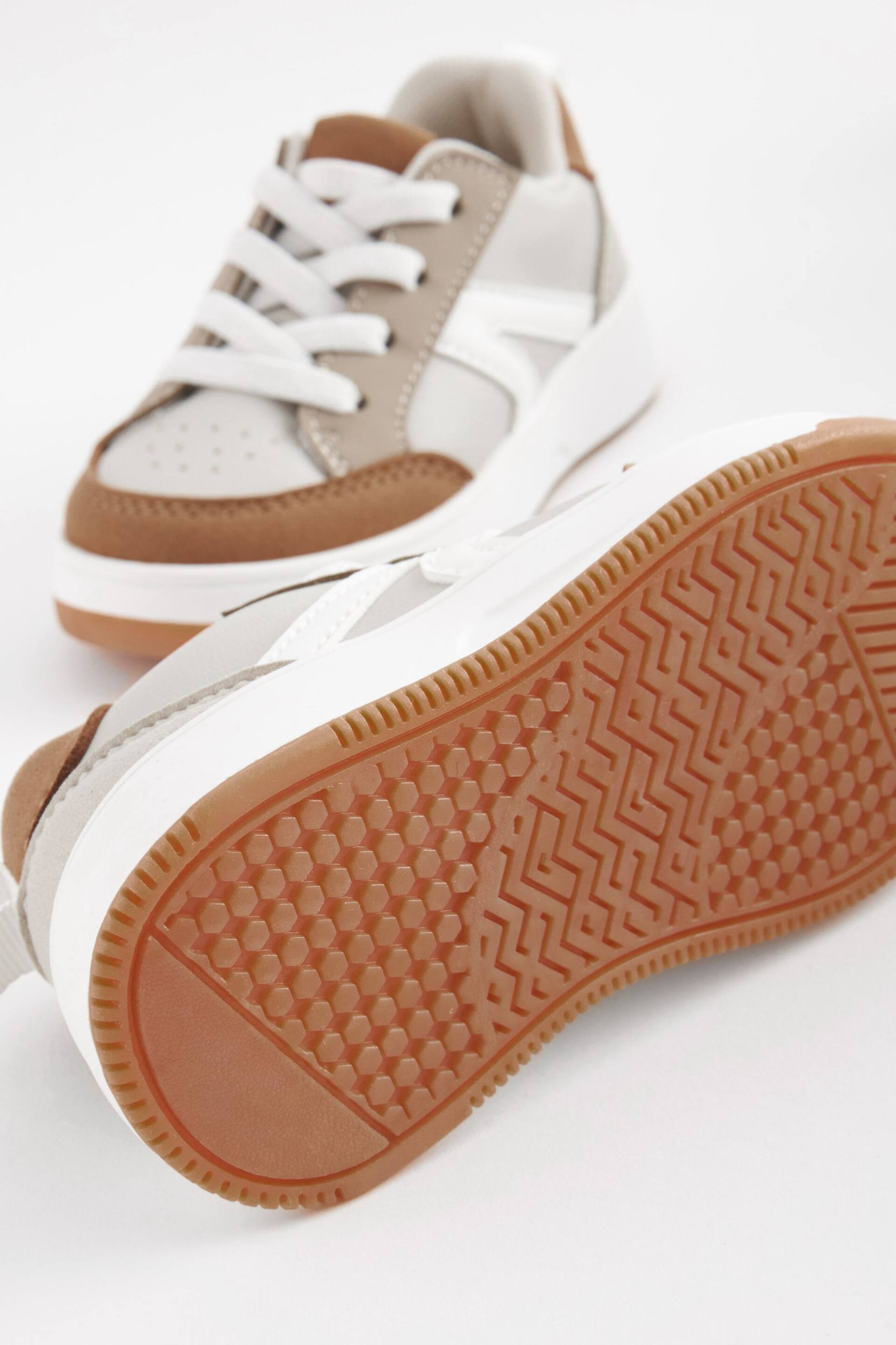 Neutral Standard Fit (F) Elastic Lace Trainers - Image 4 of 5