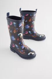 Navy Blue Football Rubber Wellies - Image 1 of 6
