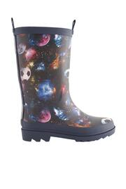Navy Blue Football Rubber Wellies - Image 2 of 6