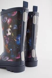 Navy Blue Football Rubber Wellies - Image 3 of 6