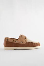 Neutral Leather Boat Shoes - Image 2 of 5