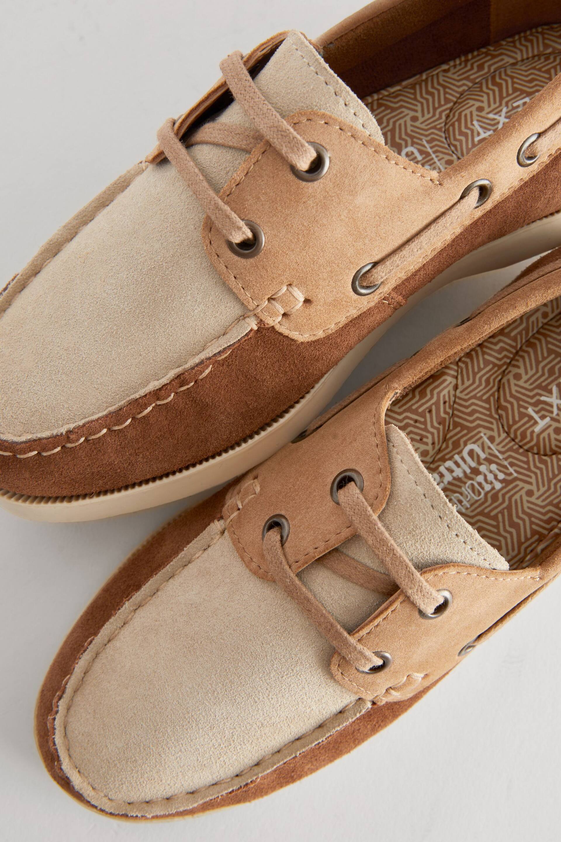 Neutral Leather Boat Shoes - Image 4 of 5