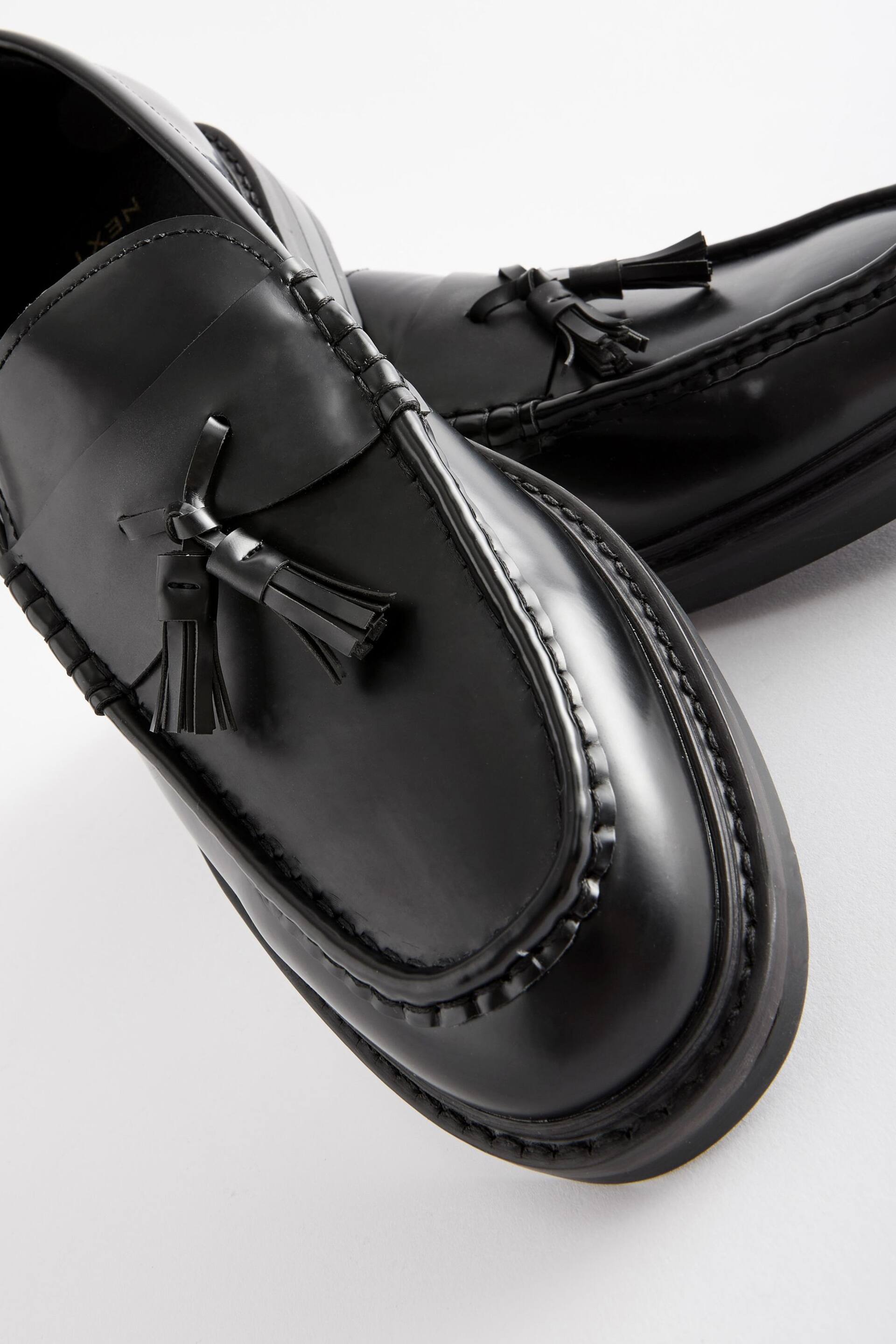 Black Chunky Tassel Loafers - Image 5 of 6