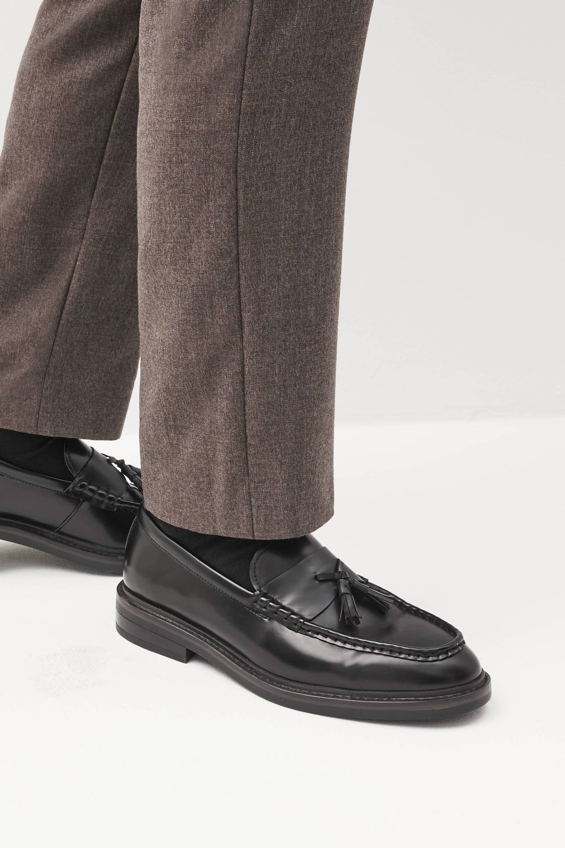 Black Chunky Tassel Loafers - Image 6 of 6