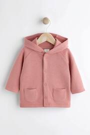 Pink Slogan Baby Hooded Cosy Jersey Jacket (0mths-3yrs) - Image 2 of 7