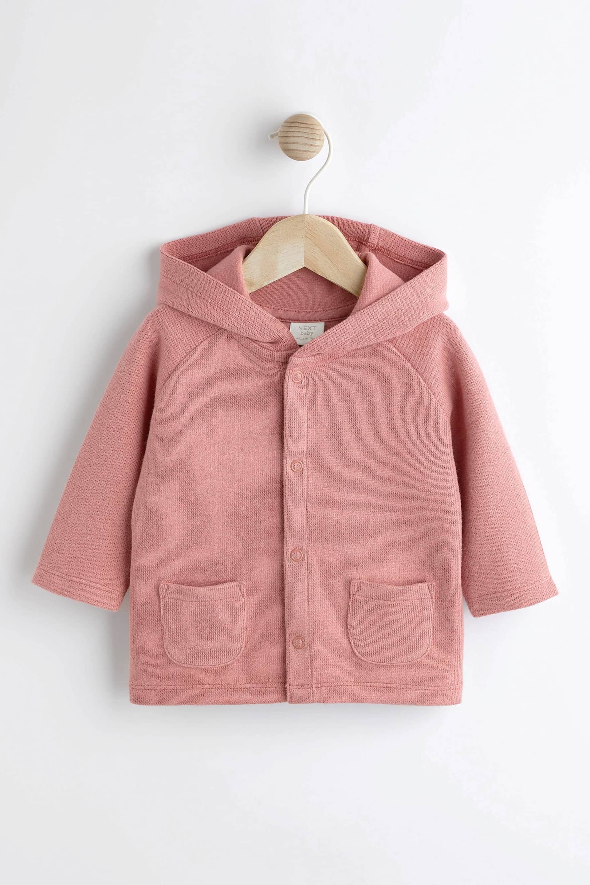 Pink Slogan Baby Hooded Cosy Jersey Jacket (0mths-3yrs) - Image 2 of 7