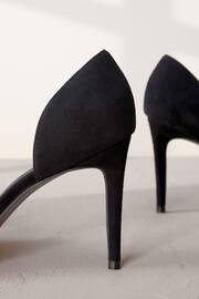 Black Signature Leather Corsage Point Toe Heeled Shoes - Image 4 of 6