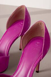 Pink Signature Leather Corsage Point Toe Heeled Shoes - Image 5 of 7