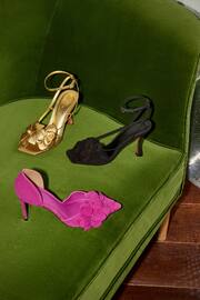 Pink Signature Leather Corsage Point Toe Heeled Shoes - Image 7 of 7