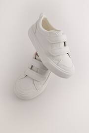 White Standard Fit (F) Two Strap Touch Fastening Trainers - Image 3 of 7