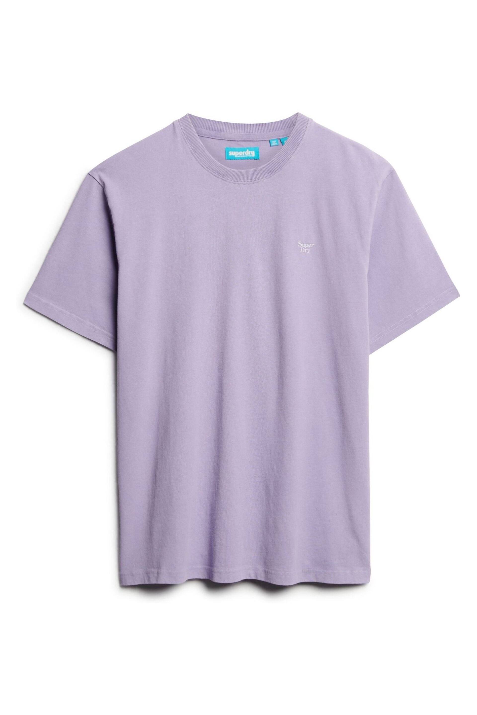 Superdry Purple Vintage Washed T-Shirt - Image 4 of 5