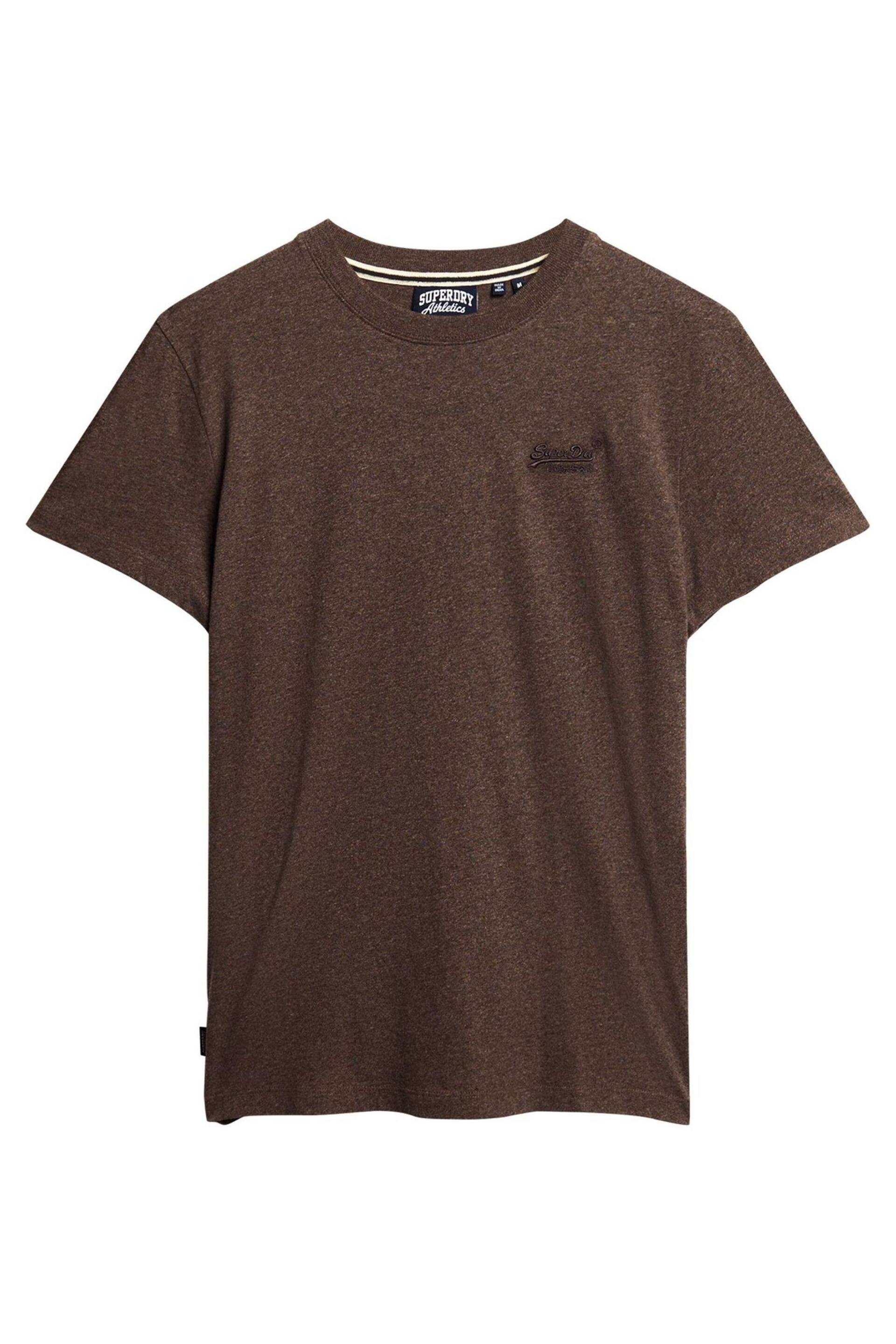 Superdry Brown Vintage Logo Emb T-Shirt - Image 10 of 11