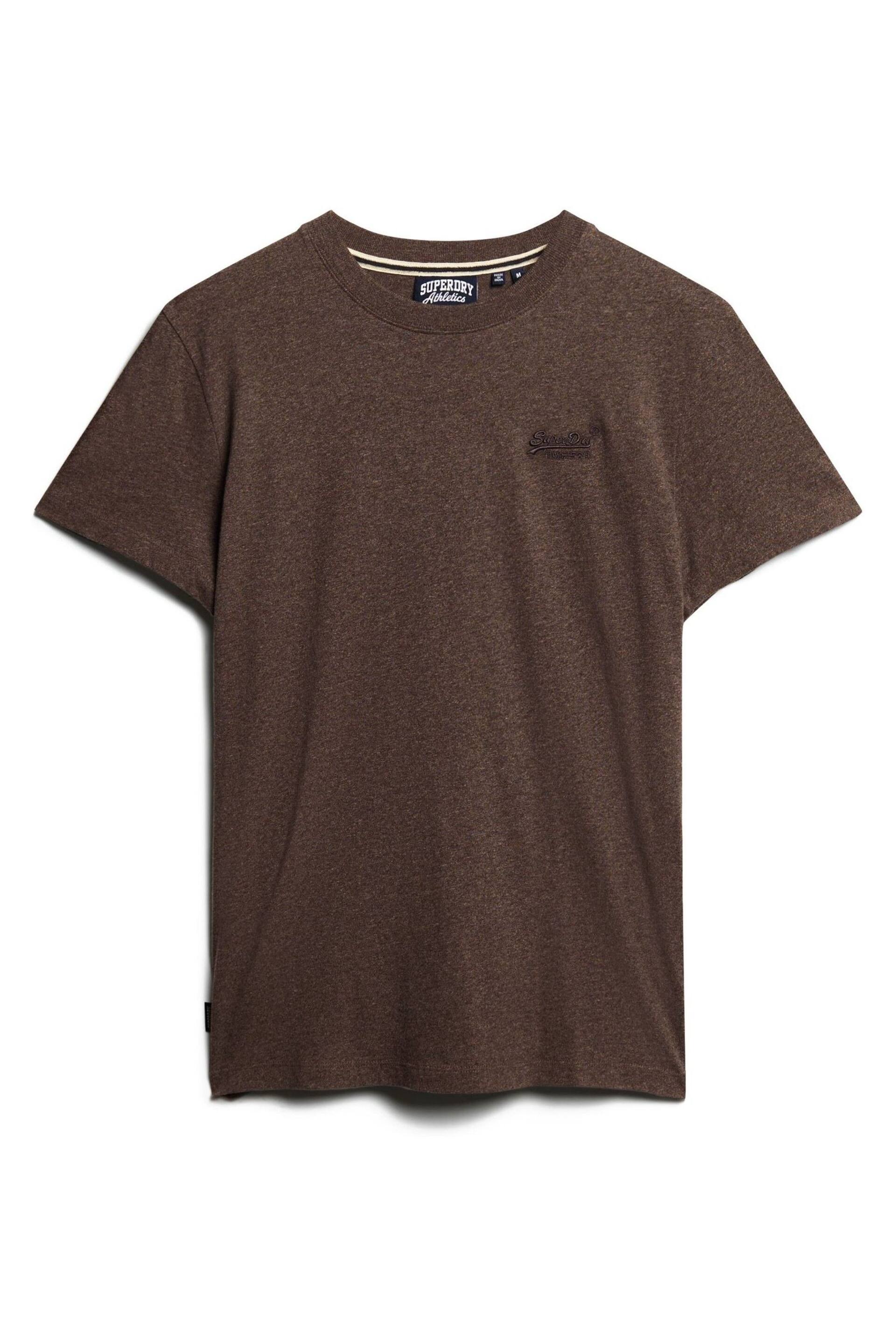 Superdry Brown Vintage Logo Emb T-Shirt - Image 4 of 11