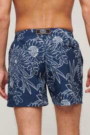 Superdry Blue Printed 15" Swim Shorts - Image 2 of 7