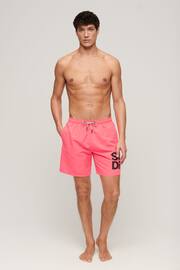 Superdry Pink Sportswear Logo 17" Swim Shorts - Image 3 of 7
